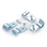 Support de tuyau en acier au carbone galvanisé robuste avec ancrage à coin et manchon pour fixation de conduit et support en béton
