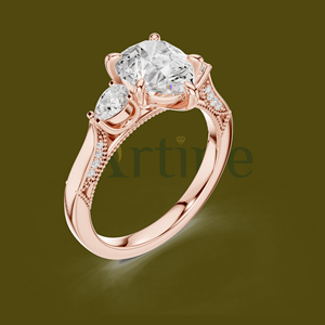 Anillo de amor de oro de 18 quilates para celebración de aniversario - Product Image 1