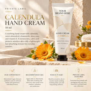 Crème pour les mains à la calendula en marque propre 50 ml |   Soins hydratants pour peaux sensibles |   Fabricant OEM Espagne - Product Image 3
