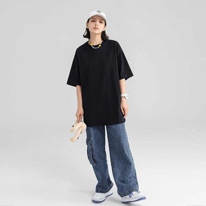 T-shirt décontracté à col rond et manches courtes en mélange soie/coton pour femme, avec logo personnalisé, haute qualité, anti-plis, séchage rapide, protection UV - Product Image 6