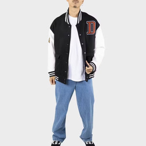 Veste de baseball légère en toile pour hommes Lettrage de style streetwear personnalisable Design d'hiver Couleurs personnalisées Tailles disponibles - Product Image 4