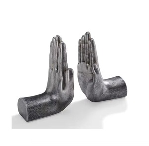 Luxury Gold Finish Pineapple Bookends Set Of 2 For Stylish Home Office And Bookshelf <b>Decoration</b> Accent Handcrafted From India - Product Image 1