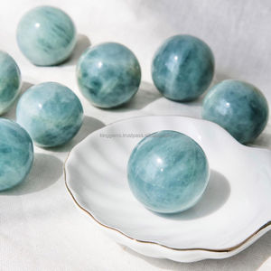 ลูกแก้วอะความารีนธรรมชาติ ขัดเงา คริสตัลบอล หินบำบัด ขายส่ง - Product Image 4
