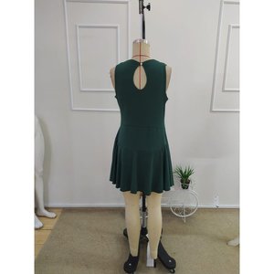 Vestido corto sin mangas con cuello simulado para mujer, 34967 - Verde - Product Image 6