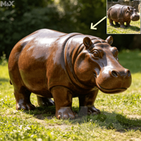 Sculpture de dauphin en bronze grandeur nature, statue d'animal marin en laiton patiné sur mesure, ornement métallique pour aménagement paysager extérieur de parc côtier