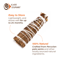 Venta caliente 4 pulgadas Natural Palo Santo Rosemary Smudge Sticks de Perú a precio al por mayor