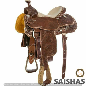 Monturas Vaqueras de Cuero Genuino Premium Ligeras Hechas a Mano Cómodas para Caballos de Barriles Rodeo Exhibición y Rendimiento - Product Image 5