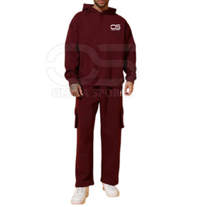 Ensemble de survêtement surdimensionné pour hommes à la mode avec coupe décontractée et taille élastique Survêtement surdimensionné confortable pour hommes - Product Image 1