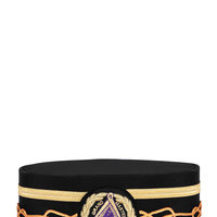 Nuevo gorro de corona de Comandancia DE LOS Caballeros Templarios del Gran Maestro más eminente del pasado de alta calidad-Terciopelo púrpura y blanco