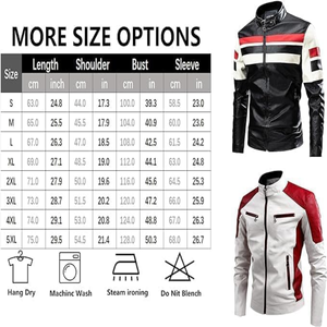 เสื้อแจ็กเก็ตมอเตอร์ไซค์หนังแท้สำหรับผู้ชายชุดกีฬาสำหรับแข่งรถจักรยานยนต์ - Product Image 6