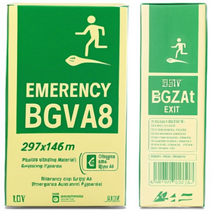 ป้ายทางออกฉุกเฉิน BGV A8 297x148 มม. วัสดุก่อสร้างพลาสติก ทางหนีภัย ทางขึ้นขวา - Product Image 2