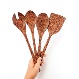 Utensilios de cocina de madera de coco respetuosos con el medio ambiente utensilios de madera de coco accesorios de cocina al por mayor - Product Image 1