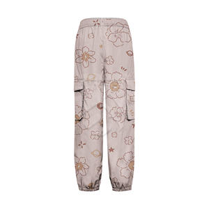 OEM taille personnalisée femmes coton Cargo pantalon taille haute ceinture élastique léger multi-poches respirant style décontracté ample - Product Image 2