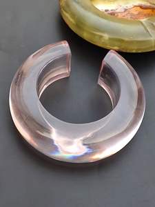 Gran joyería resina acrílico pulsera brazalete exagerado deslumbrante Multicolor ancho Irregular cuadrado acrílico pulseras para - Product Image 3