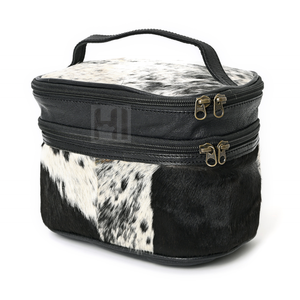 Bolsa de Cosméticos de Cuero Vacuno de Lujo, Organizador Portátil para Maquillaje - Product Image 4