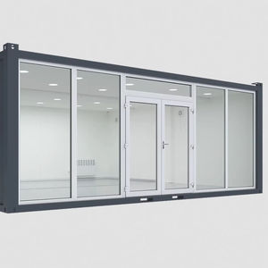 บ้านคอนเทนเนอร์ทรงสี่เหลี่ยม ดีไซน์ทันสมัย ระบายอากาศได้ดี พื้นที่กว้างขวาง ผนังกระจก 1 ด้าน รับประกัน 2 ปี ราคาพิเศษ - Product Image 1