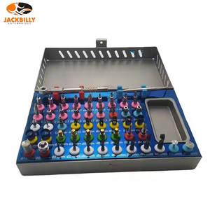 Ensemble d'instruments chirurgicaux dentaires universels manuels en acier inoxydable de haute qualité pour implants dentaires, fraises d'osseointégration CE - Product Image 2