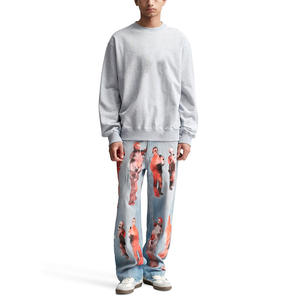 Venta al por mayor de sudaderas con capucha lavadas con ácido personalizadas mujeres impresas en relieve insignia frontal Casual 100% algodón invierno directo - Product Image 5