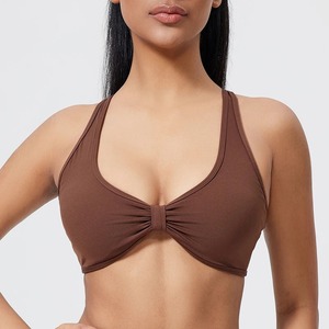 Soutien-gorge de sport de yoga à soutien élevé pour femmes séchage rapide et doux respirant haut d'entraînement sans couture rembourrage amovible pour la course à pied Fitness - Product Image 5