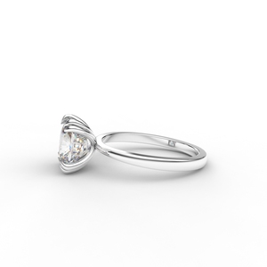 Anillo de Compromiso y Boda con Diamante Cultivado en Laboratorio, Corte Ovalado, Certificado por IGI, en Oro Amarillo/Blanco/Rosa de 9K - Product Image 2