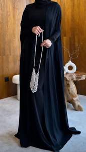 ชุดเดรสดูไบอาบายาของผู้หญิงแขนค้างคาวเปิดแบบสุภาพเรียบร้อยผ้าโพลีเอสเตอร์แห้งเร็วเป็นมิตรกับสิ่งแวดล้อมสำหรับฤดูใบไม้ผลิฤดูใบไม้ร่วงฤดูร้อน2025 - Product Image 4