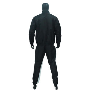 Chaqueta corta con aplicación de media cremallera Conjunto cortavientos de dos piezas Chaqueta corta de nailon de dos piezas de trabajo de tuberías informal personalizada Conjuntos cortos - Product Image 3