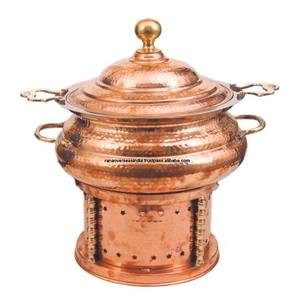 Copper Hammerred Catering Serving Dish <b>Buffet</b> Food Warmer Chafing Dish for Restaurant Wedding Party and Events - Product Image 5