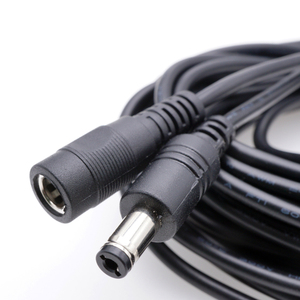 5.5mm 2P <b>DC</b> <b>Power</b> Plug Female Jack Connector 12V 5A 1 Core Round <b>Cable</b> for LED Strip Audio Video - Product Image 4