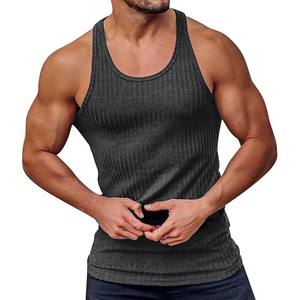 Camisetas de Tirantes para Hombre al por Mayor, Personalizadas, Ecológicas, de Poliéster/Algodón, Cuello Redondo, Transpirables, de Secado Rápido, Tallas Grandes, Ropa Deportiva Informal para Adultos - Product Image 3