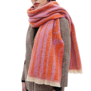 Bufandas Largas de Punto Cálidas, 100% Lana, Tacto Suave, Cómodas de Usar para Invierno, Moda, Actividades al Aire Libre, Viajes y Uso Diario - Product Image 1