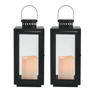 Lanterne suspendue en métal et en verre de taille et de forme personnalisées pour mariage et accessoires de décoration intérieure - Product Image 5