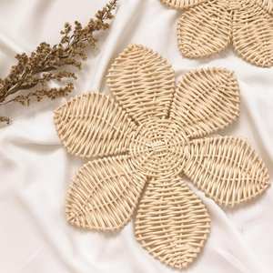 Décoration murale de luxe en rotin rustique écologique naturel, articles de décoration de mariage en osier, décorations de fête à suspendre, faible frais d'expédition - Product Image 6