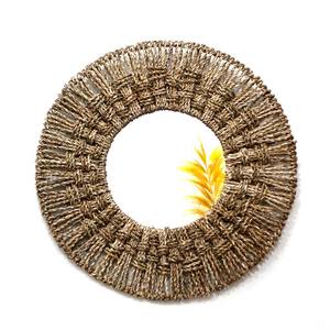 Miroir rond avec cadre en herbe de mer, miroirs en herbe de mer naturelle de haute qualité, prix direct du fabricant - Product Image 6