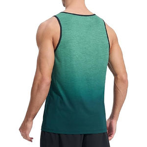 Camiseta sin mangas de entrenamiento de verano para hombre, camiseta sin mangas ligera transpirable de talla grande, diseño sublimado sólido, precio al por mayor - Product Image 2