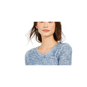 Maglione Casual da Donna Style & Co in Blu con Texture Effetto Ciglia, Taglia Large per l'Inverno - Product Image 2
