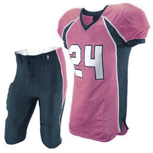 Breathable Plus Size Wholesale Collar V-Neck Knitted Uniform Jersey Short Sleeve Fabric Solid Design american football uniform - Product Image 1