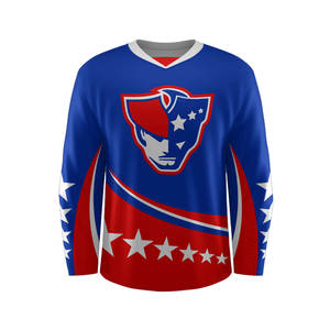 Maillots de hockey sur glace professionnels uniformes d'équipe personnalisés tissu de maille respirant conception sublimée fabricant OEM ODM - Product Image 5