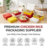 Boîte alimentaire hexagonale en papier imprimée sur mesure, emballage jetable pour poulet, riz, burger, à emporter, pour restaurants