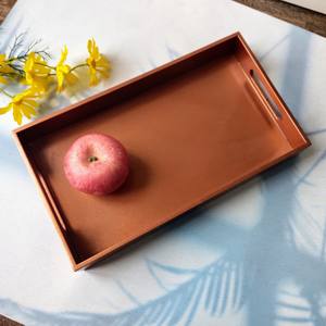 Vitrapro-bandeja con logotipo personalizado con mango, pintura lacada, bandeja decorativa artesanal, venta al por mayor de fábrica - Product Image 1