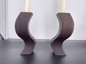 เชิงเทียนไม้ออกแบบโค้งสำหรับตกแต่งบ้านโต๊ะแสดงผลงานปาร์ตี้และตกแต่งมุมสบายทำด้วยมือจากอินเดีย - Product Image 5