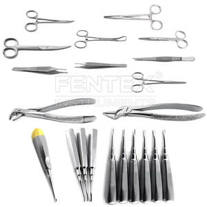 ชุดเครื่องมือสแตนเลสสำหรับสัตวแพทย์ สำหรับการถอนฟันและศัลยกรรมช่องปาก ใช้แรงดึงด้วยมือ - คีมถอนฟัน กรรไกร - Product Image 2