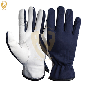 High-quality Long-lasting <b>Cow</b> Grain Leather Nitrile En420 Assembly Gloves Safety Gardening Cotton & Leather Gloves - Product Image 5