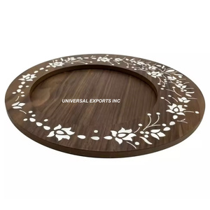 Bandeja Redonda de Madera para Chocolate, Bandeja Decorativa de Nácar para Chocolate, Tamaño Personalizado, Nueva Bandeja de Madera para Chocolate - Product Image 2