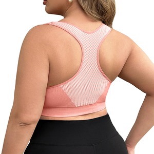 Sujetador Deportivo de Yoga para Mujer, Transpirable, Simple, de Alta Sujeción, Talla Grande 3XL, Sin Costuras, Color en Contraste, Cuello en U, para Fitness y Entrenamiento - Product Image 5