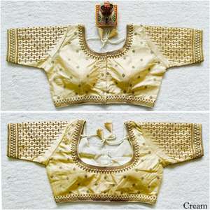 เสื้อปักเพชรผ้าไหมมิลานสำหรับนักออกแบบชาวอินเดีย - Product Image 5