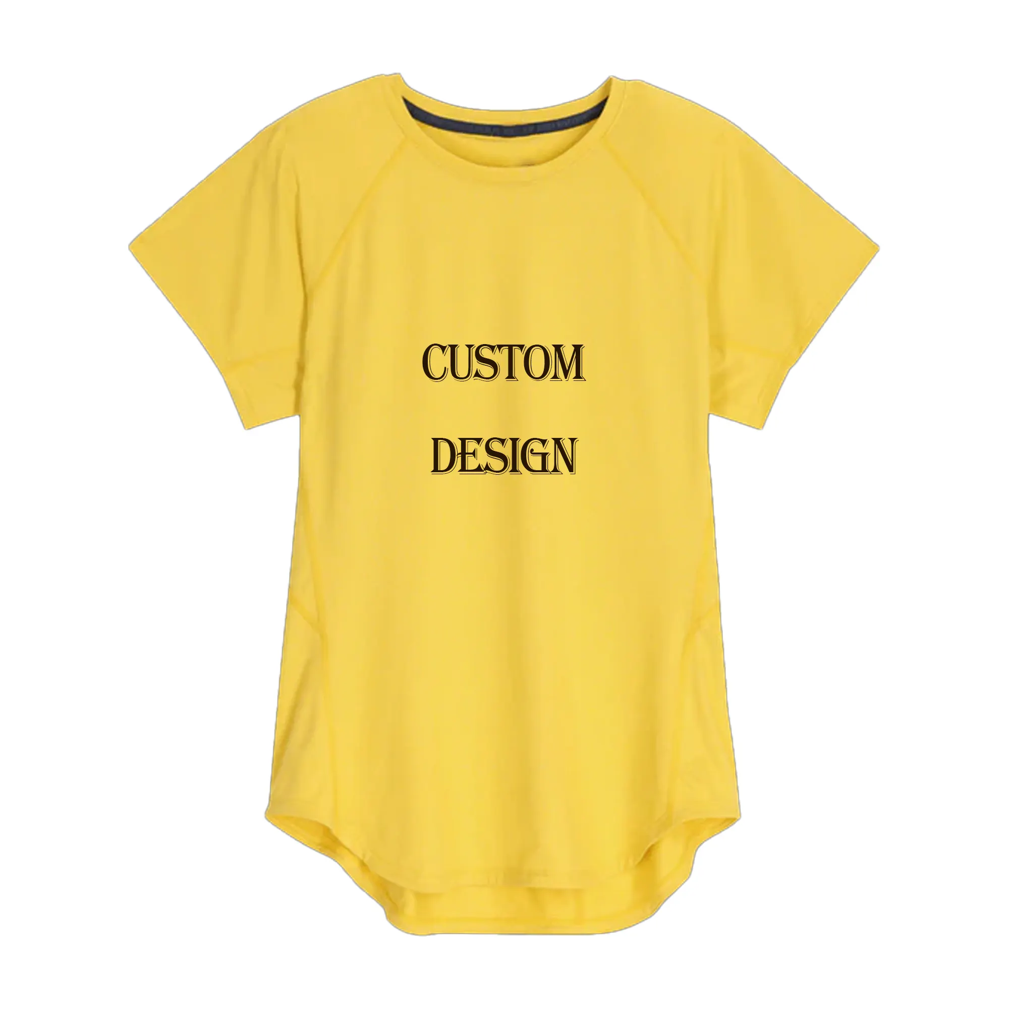 Boa Qualidade Senhoras T-Shirt Fornecedor Baixo MOQ OEM Vestuário Personalizado Fabricante Para Mulheres 100% Exportação Orientada