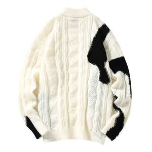 Pulls d'hiver pour hommes sur mesure en grande taille en provenance du Pakistan, haut respirant avec motif uni, pull pour hommes - Product Image 2