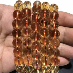 <b>Natural</b> Yellow Clear Citrine Beads Classic Gemstone Jewelry Premium IGI Certified Energy Balance Spiritual Wear Daily Use <b>Calms</b> - Product Image 1