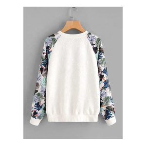 Sudadera de cuello redondo de algodón de alta calidad para mujer Sudadera con capucha de sublimación impresa y bordada para invierno - Product Image 6