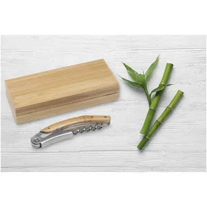 Couteaux, ouvre-bouteilles et tire-bouchons personnalisés en bambou Carmenier - Product Image 2